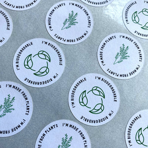 I'm Biodegradable - Eco Friendly Stickers