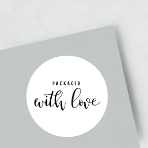 'Packaged With Love' Stickers