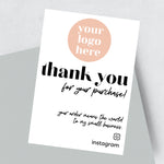 Load image into Gallery viewer, Personalised Thank You Cards With Logo
