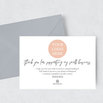 Load image into Gallery viewer, Personalised Thank You Cards With Logo
