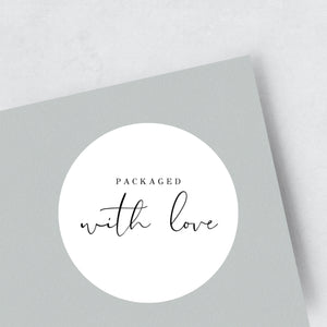 'Packaged With Love' Stickers