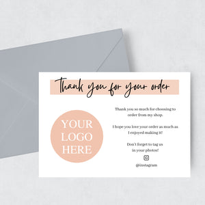 Personalised Thank You Cards With Logo