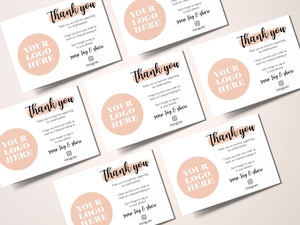 Personalised Thank You Cards with logo