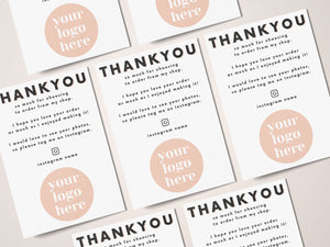 Personalised Thank You Cards With Logo